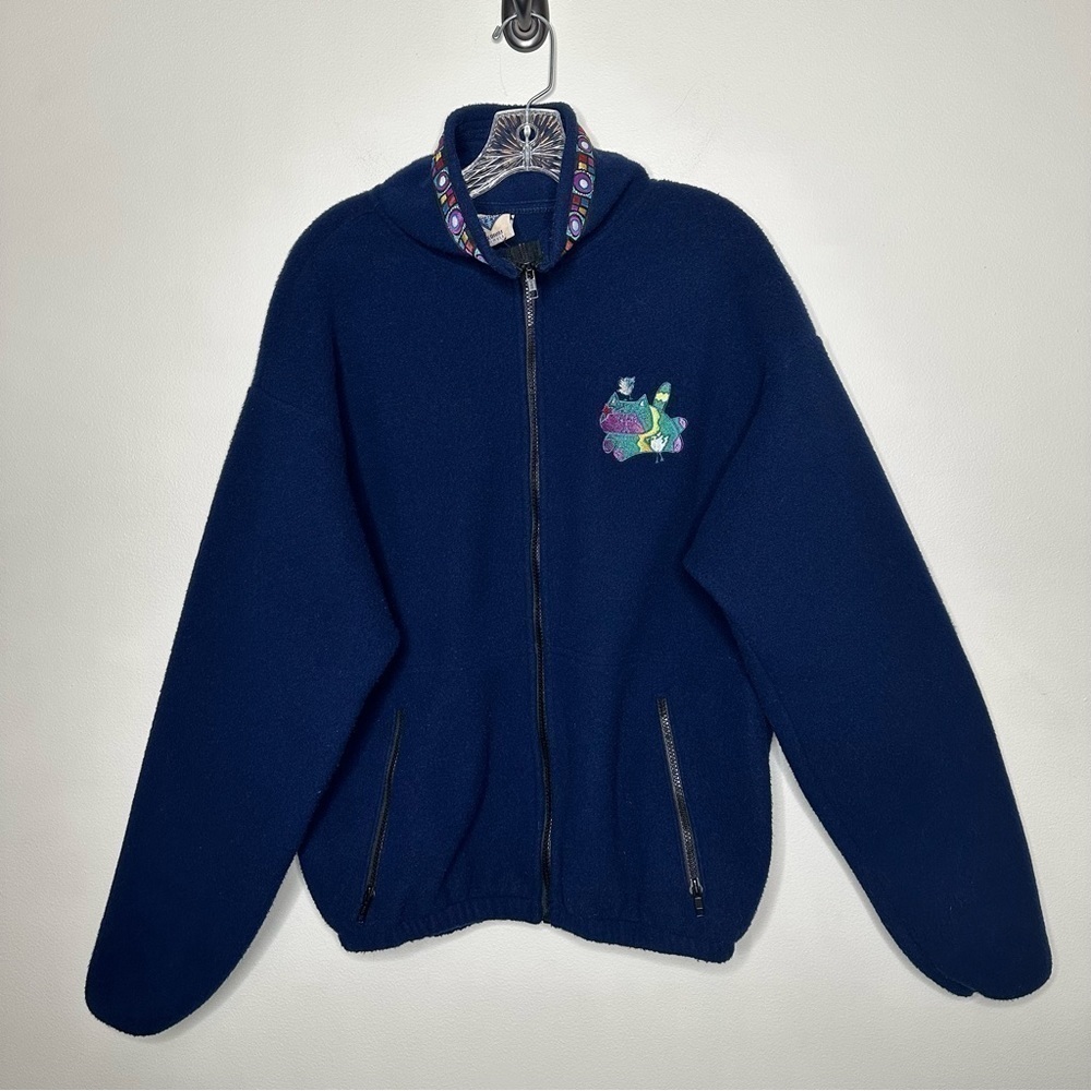 Timberline Colorado Vintage Embroidered Cat Fleece Jacket